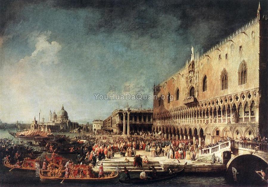 Arrival of the French Ambassador in Venice - 卡纳莱托